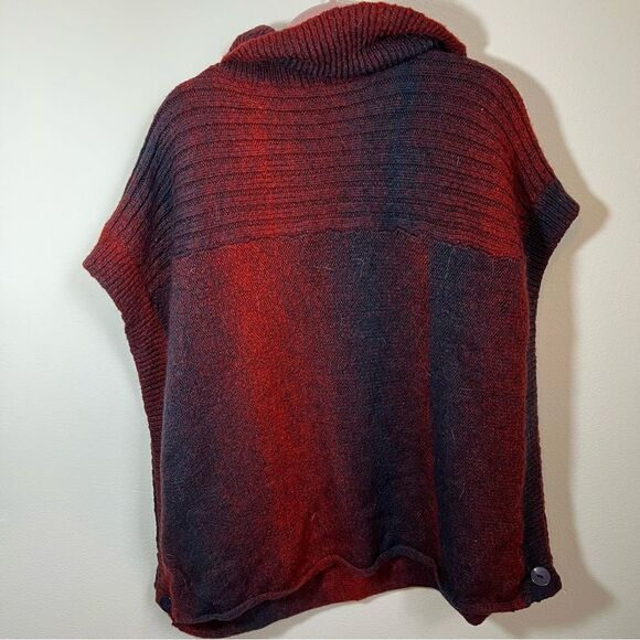 ✨ La Fee Maraboutee Paris Red Black Sweater Poncho 4 - Picture 8 of 11
